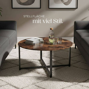 Couchtisch Aberdeen Industrial Holz dunkel, rustikal