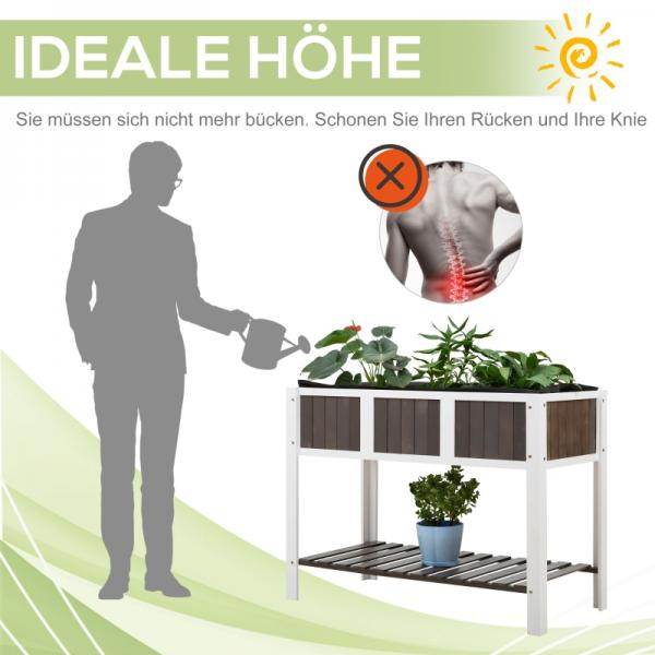 Pflanztisch Gartentisch hölzerne Arbeitsfläche Gartenbeete für Gemüse Blumen