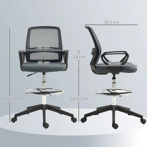 Bürostuhl Ergonomischer Schreibtischstuhl mit Armlehnen Grau
