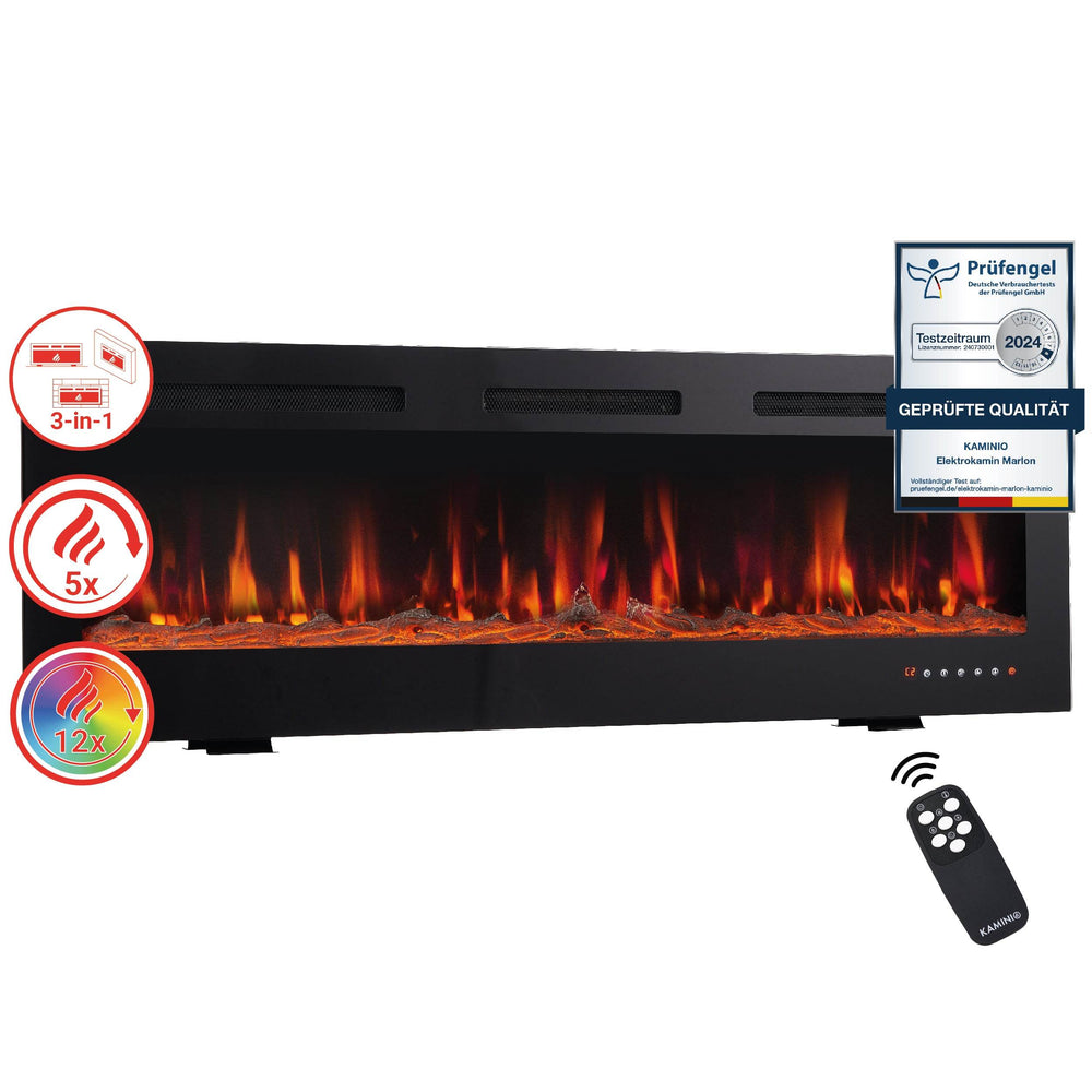 KAMINIO 3-in-1 Elektrokamin MARLON mit Heizung, 3D-Flammeneffekt - 42 Zoll