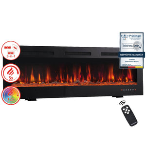 KAMINIO 3-in-1 Elektrokamin MARLON mit Heizung, 3D-Flammeneffekt - 42 Zoll