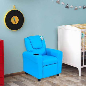 Kindersessel Minisessel Kindersofa für 3-6 Jahre alt Liegefunktion Blau