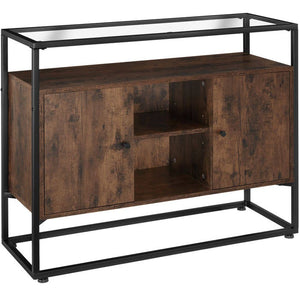 Sideboard Oldham 100x38x80,5cm Industrial dunkelbraun