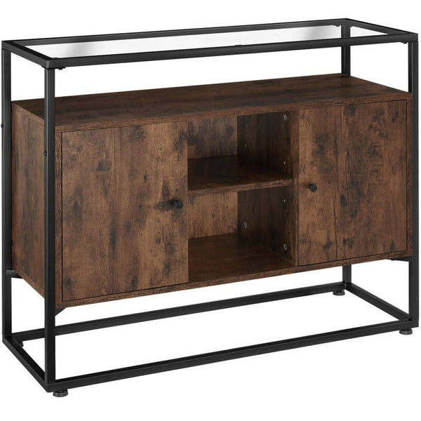 Sideboard Oldham 100x38x80,5cm Industrial dunkelbraun