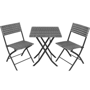 Rattan Balkonset Trevi, grau