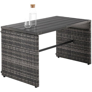 2-in-1-Rattanlounge-Set Monopoli grau
