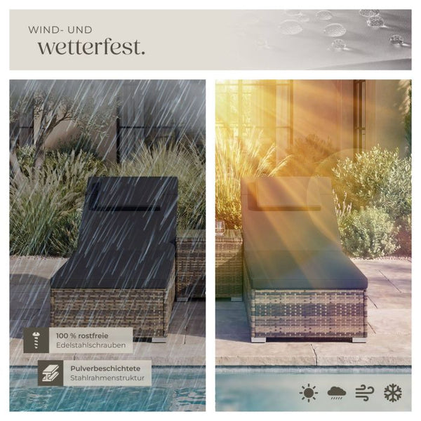 Rattan-Doppelliege Carbonera natur