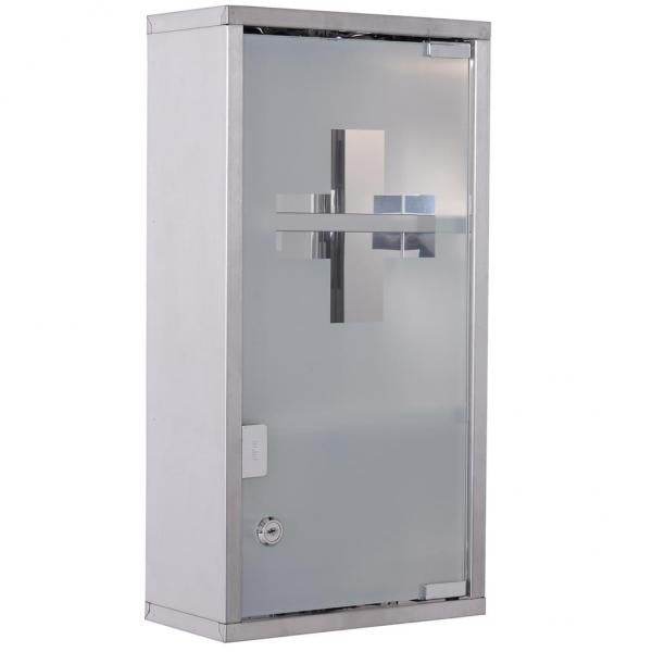 Medizinschrank 3 Ablagen abschliessbar Edelstahl