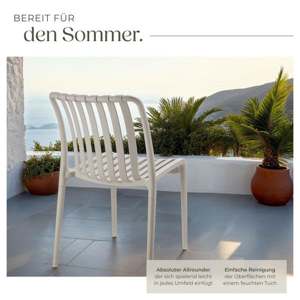 Gartenstühle Alcudia taupe 4er Set