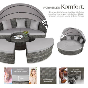 Rattan Sonneninsel Santorin grau