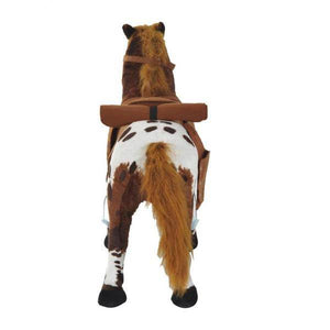 Spielpferd mit Sattel Metall, Plüsch 85 x 28 x 60 cm Braun
