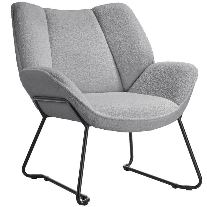 Poltrona Kjeld, grigio chiaro