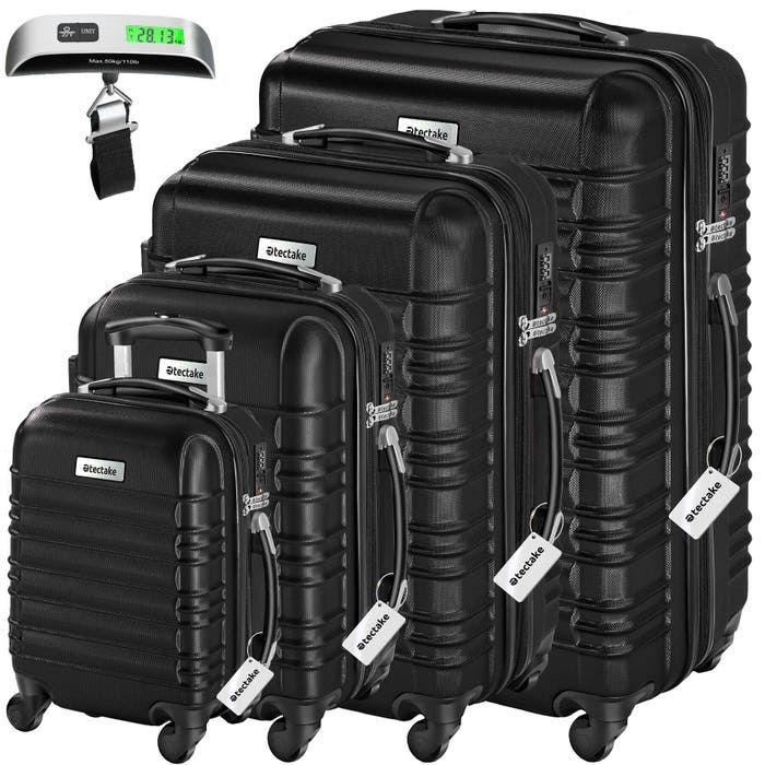 Set di valigie rigide Mila, nero