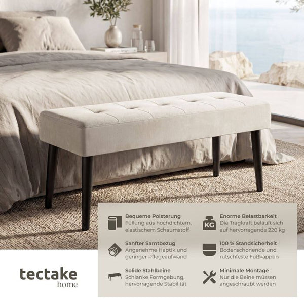 Sitzbank Glora Samtoptik taupe