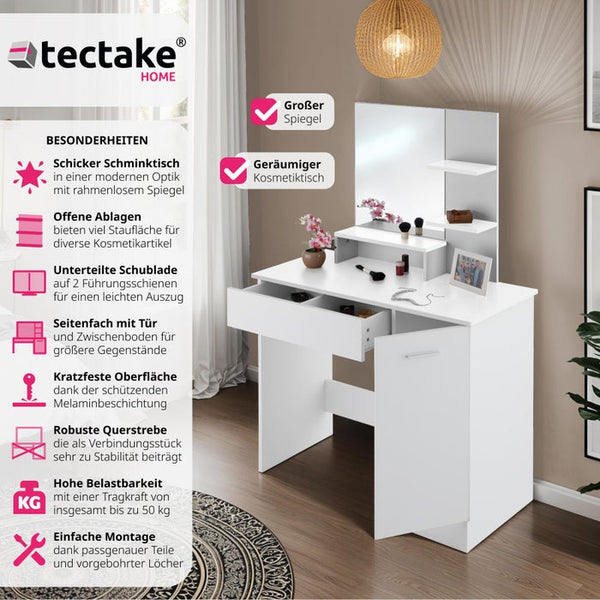 Zoe white dressing table