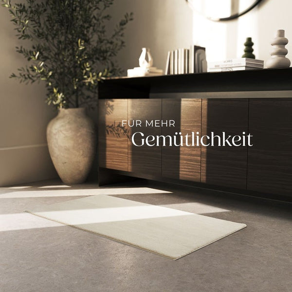 Tapis à poils courts Soft Zone beige 60 x 110 cm 