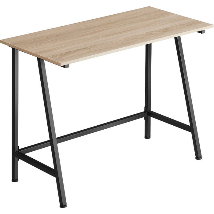 Schreibtisch Newton Industrial Holz hell, Eiche Sonoma