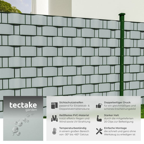 PVC Sichtschutzfolie, hellgrau, 35m