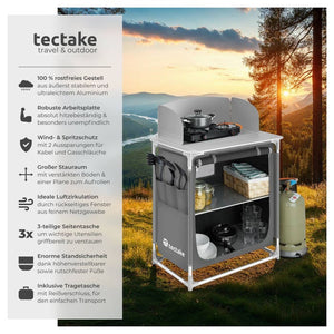 Camping kitchen 76x53.5x107cm gray