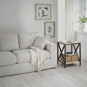 Beistelltisch Carlton 40,5x40,5x52,5cm Industrial hellbraun