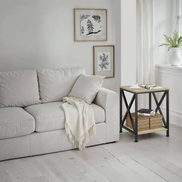 Beistelltisch Carlton 40,5x40,5x52,5cm Industrial hellbraun