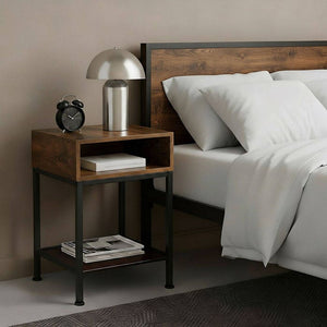 Nachttisch Harlow 40,5x40,5x52,5cm Industrial dunkelbraun