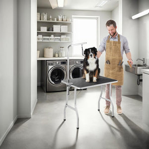 Trimmtisch schwarz/grau