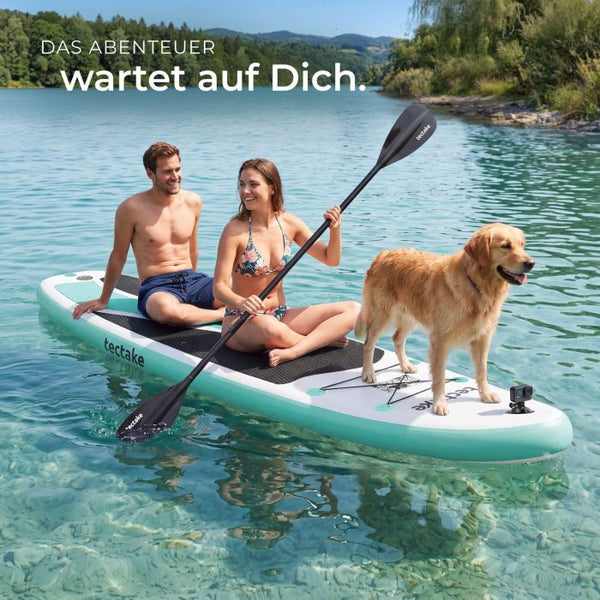 Stand-Up Paddle Board 2in1 Zenon weiss/türkis 320 cm mit Kamerahalterung