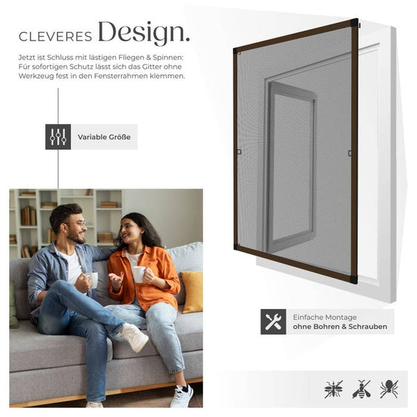 Fly screen brown 100 x 120 cm 