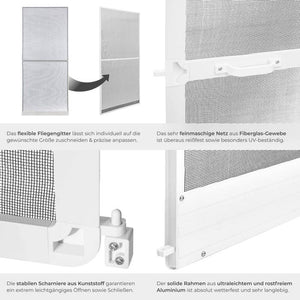 Fliegengitter mit Aluminiumrahmen weiss