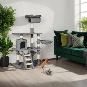Arbre à chat Stokeley, 141 cm, gris