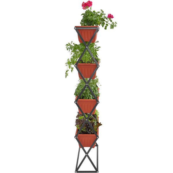 Vertikalbeet mit 4 Kästen