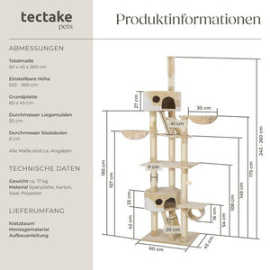 Kratzbaum Hansi beige/weiss