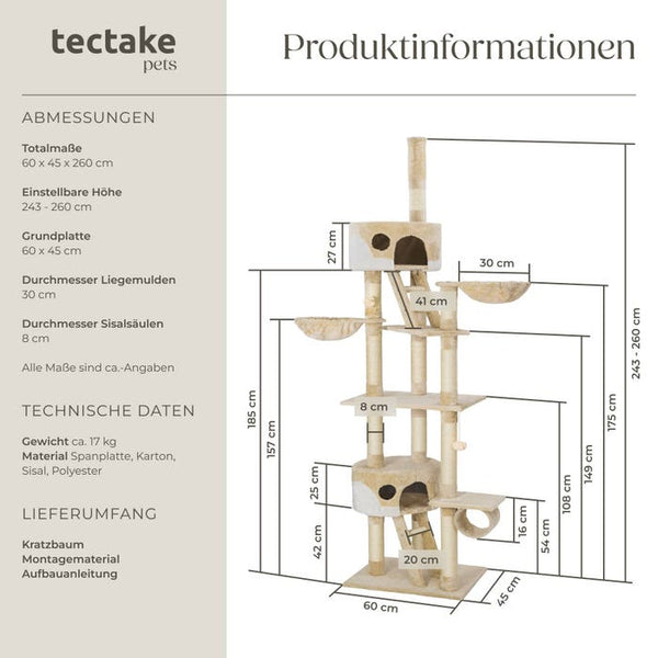 Kratzbaum Hansi beige/weiss