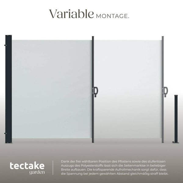 Seitenmarkise grau 300 x 200 cm
