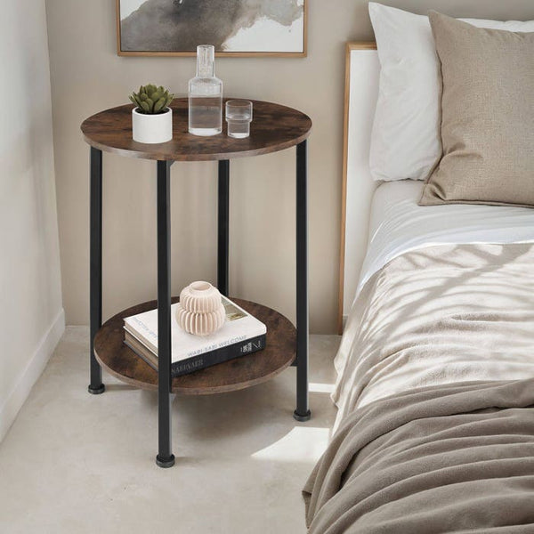 Beistelltisch Ballina Industrial Holz dunkel, rustikal