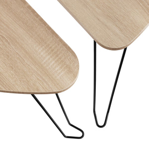 2er Set Beistelltische Richmond Industrial Holz hell, Eiche Sonoma