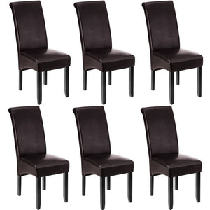 6 Esszimmerstühle, ergonomisch, braun