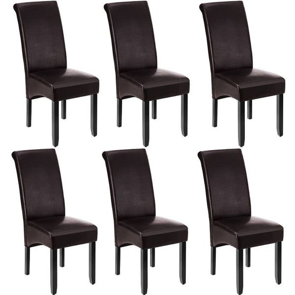 6 Esszimmerstühle, ergonomisch, braun
