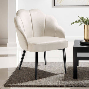 Cocktailsessel Hellen creme/schwarz 2er Set