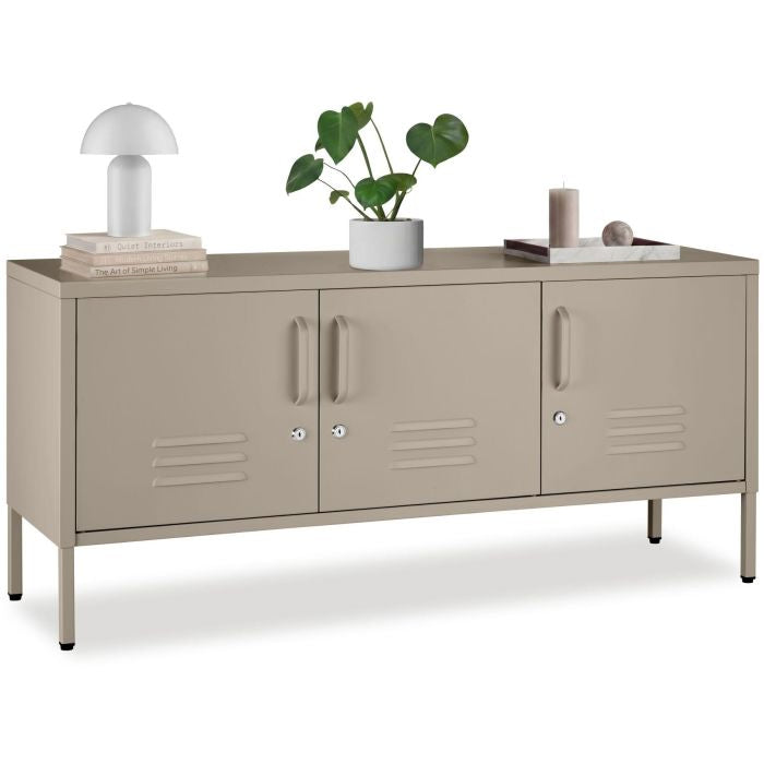 Sideboard Baker Metall abschliessbar braun 120 x 37,5 x 55,5 cm