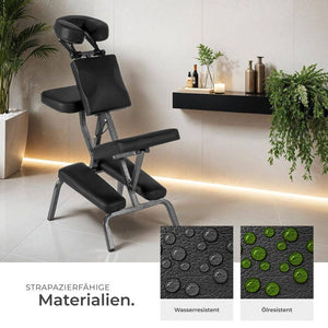 Massagestuhl aus Kunstleder schwarz