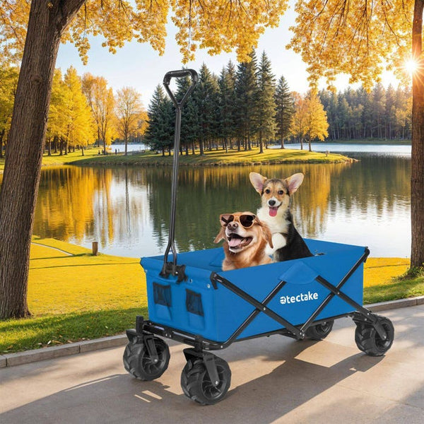 Faltbarer Bollerwagen max. 80kg blau