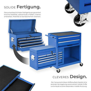Werkzeugwagen mit 8 Schubladen, blau