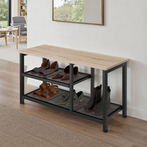 Scarpiera industriale Taunton, legno chiaro, rovere Sonoma