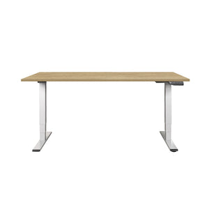 Scrivania da ufficio CONTINI regolabile in altezza 1,8x0,8m rovere / struttura bianco RAL 9016