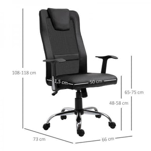 Bürostuhl Drehstuhl höhenverstellbar ergonomisch PU schwarz