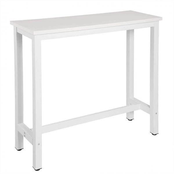 1x Bartisch Bistrotisch Metallgestell Tischplatte aus MDF weiss