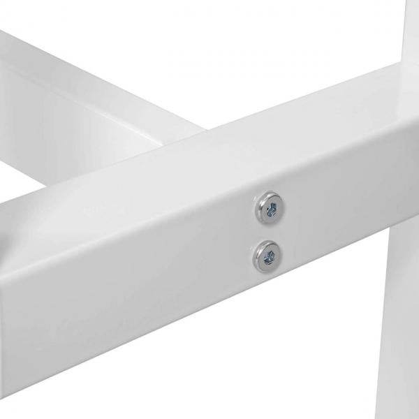 1x Bartisch Bistrotisch Metallgestell Tischplatte aus MDF weiss