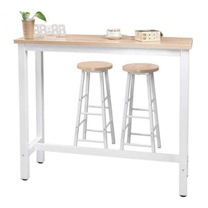 Bartisch Bistrotisch Metallgestell Tischplatte aus MDF Hell Eiche